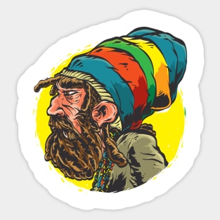 One Love, One Sun: Reggaehead Rasta Gear Sticker